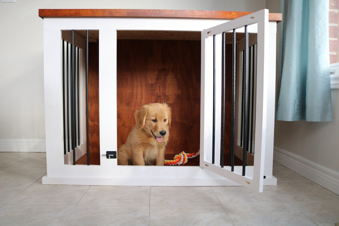Image showcasing Large Dog Crate Plans Countertop Height 49.5 L x | Etsy