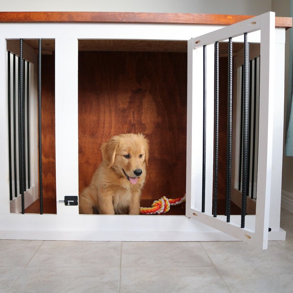 Large Dog Crate Plans - Countertop Height (49.5" L x 31.5" W x 35.5" H) - Digital Download
