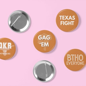 UT Austin - Custom Gameday Buttons – Personalized College Pins | School Spirit, Sorority, Tailgate