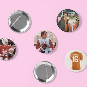 UT Austin - Custom Gameday Buttons – Personalized College Pins | School Spirit, Sorority, Tailgate