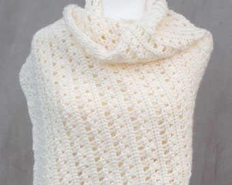 easy rectangular crochet shawl pattern, crochet pdf pattern instant download for a gift for her