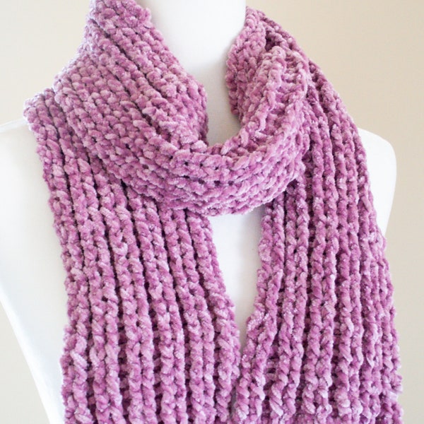 velvet scarf crochet scarf pattern in velvet yarn, worsted weight  velvet yarn crochet scarf pattern