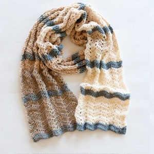 Gradient Scarf a Crochet Lacey Scarf Pattern Gradient Yarn Crochet Scarf Pattern Fall Crochet Pattern Crochet Patterns for Women