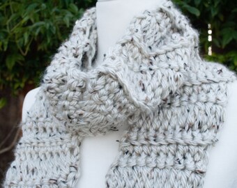 Chunky Crochet Scarf Pattern: Super Bulky Yarn (PDF Pattern)