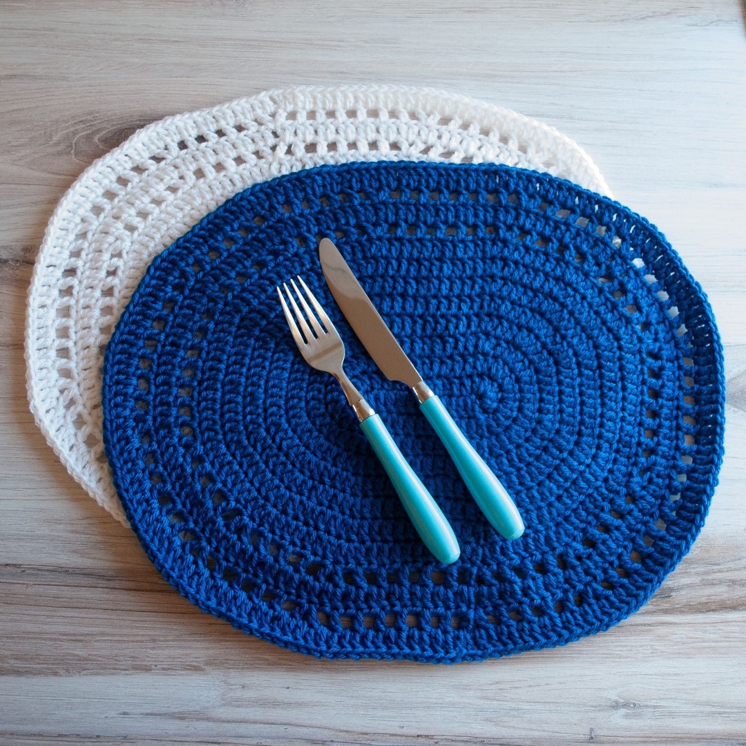 Crochet Oval Placemat Pattern, PDF Pattern Instant Download Etsy