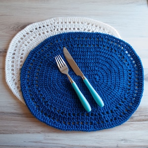 crochet oval placemat pattern, PDF Pattern instant download