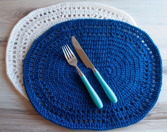 crochet oval placemat pattern, PDF Pattern instant download