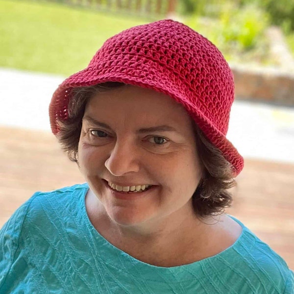 crochet bucket hat pattern, pdf pattern instant download crochet summer hat