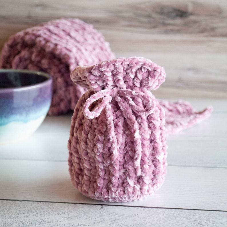 Velvet Yarn Bag Crochet Pattern for a Velvet Yarn Gift Bag | Etsy