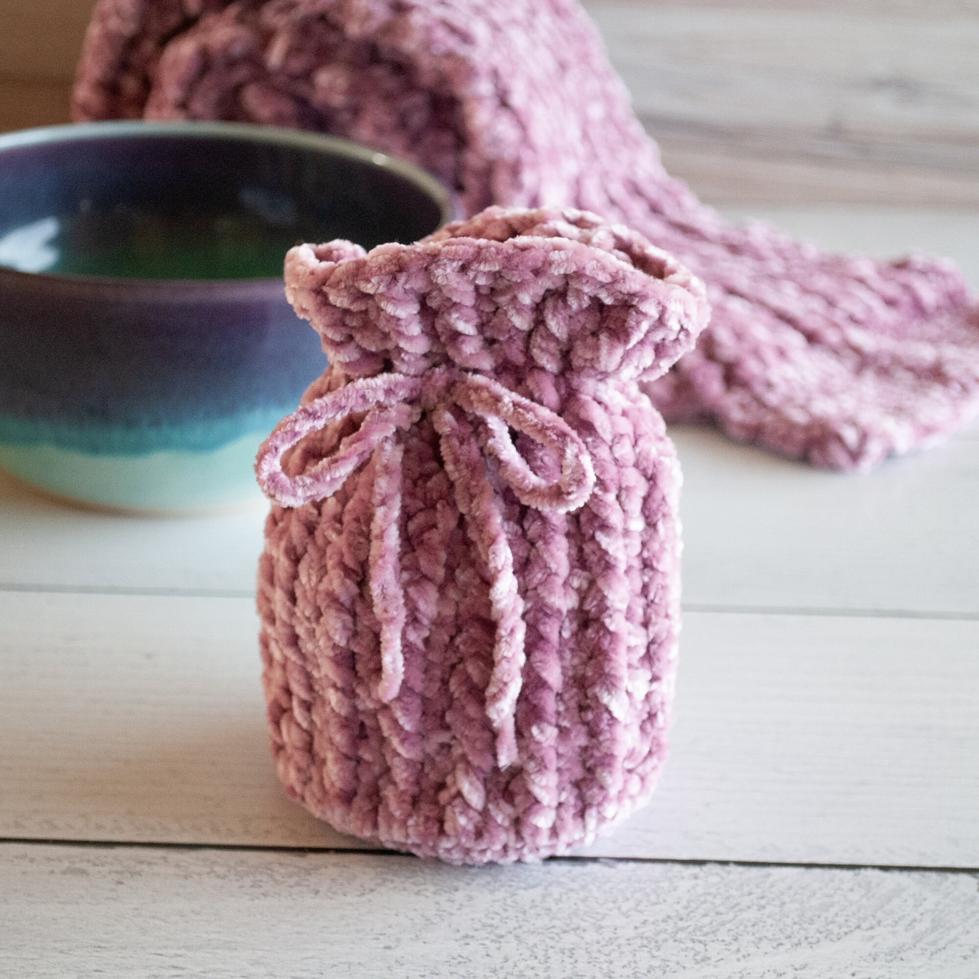 Velvet Yarn Bag Crochet Pattern for a Velvet Yarn Gift Bag - Etsy