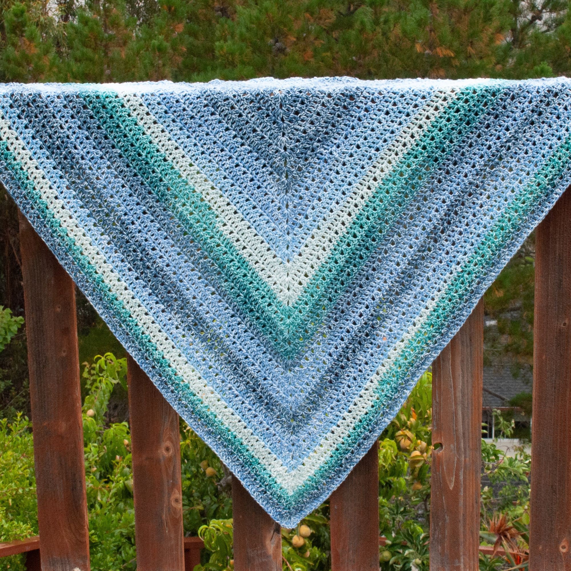 Beginner Triangle Crochet Shawl Pattern, Pdf Pattern Instant Download ...
