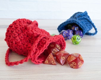 quick crochet dice bag pattern, pdf pattern instant download