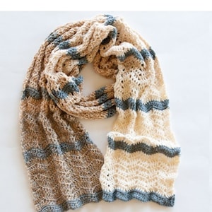 Gradient yarn crochet pattern scarf gift for her, crochet pdf pattern for a modern and unique gift for mom, instant download crochet pattern