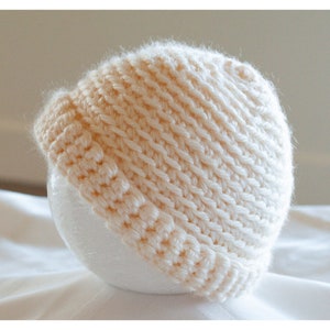 Modèle de crochet facile chapeau bébé garçon ou bébé fille, modèle de chapeau au crochet rapide pour cadeau de douche de bébé, modèle pdf crochet chapeau d'hiver chaud image 4
