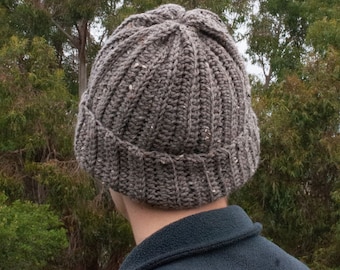Men's Crochet Beanie Pattern: Pacifica Hat (PDF Pattern)