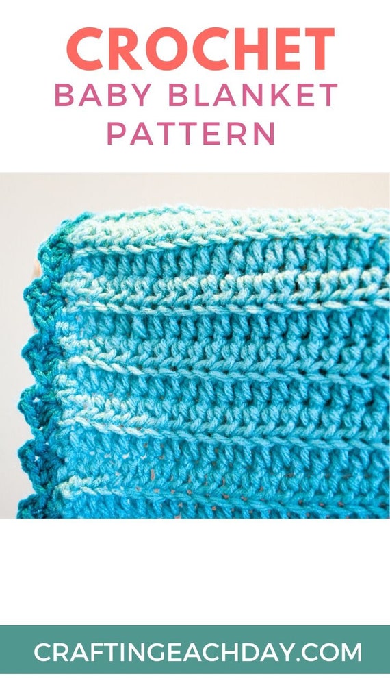 Ombre Yarn Crochet Baby Blanket - Crafting Each Day