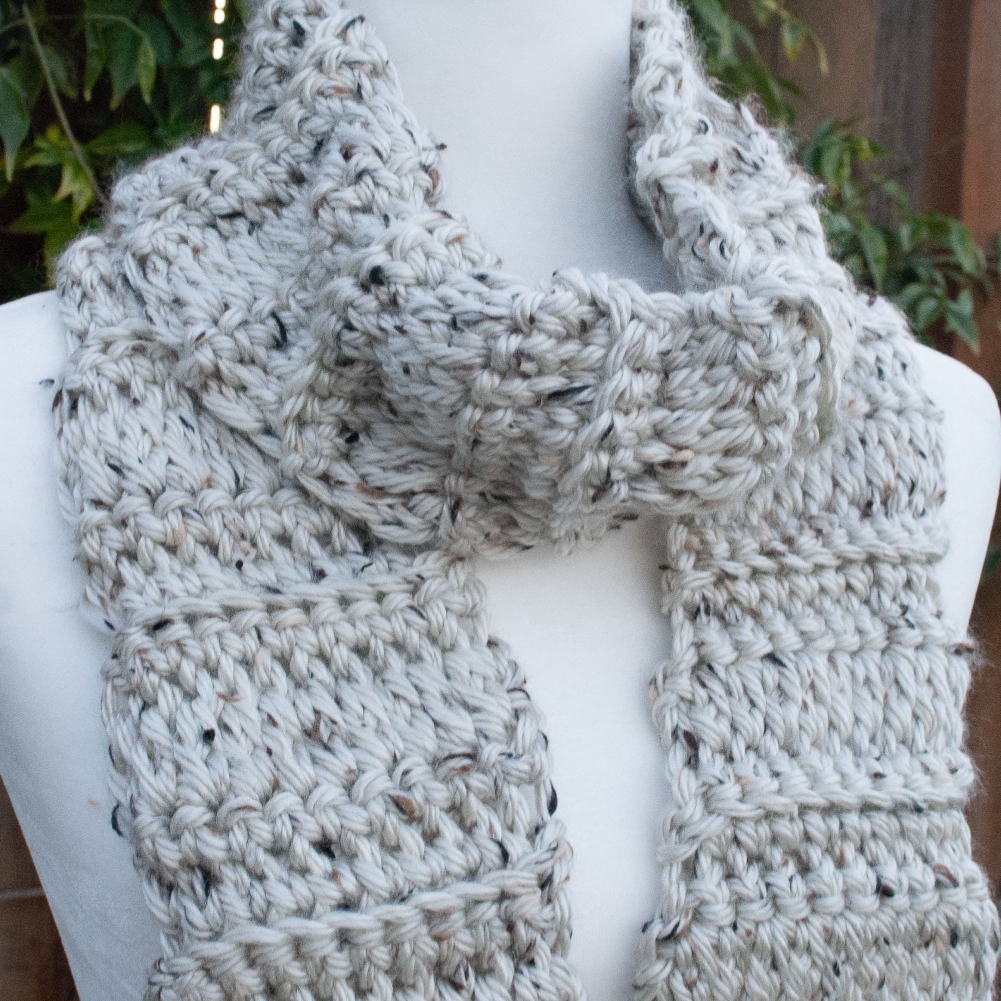 Chunky Crochet Scarf Pattern: Super Bulky Yarn (PDF Pattern) - Etsy