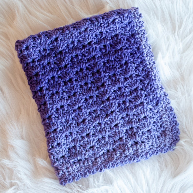 Ombre Yarn Crochet Baby Blanket Pattern Security Blanket Etsy