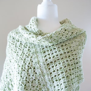 lightweight crochet shawl pattern gift for her, pdf pattern instant download for an easy crochet wrap pattern
