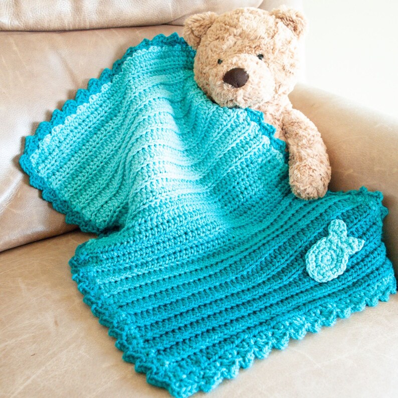 Ombre Yarn Crochet Baby Blanket Pattern Ombre Security Etsy