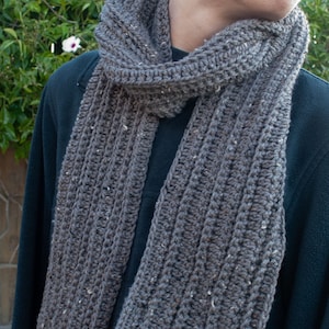 mens ribbed crochet scarf pattern, pdf pattern instant download crochet market bag pattern gift for him