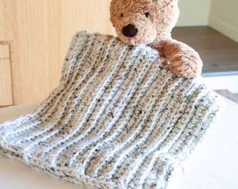 Textured Crochet Baby Blanket Pattern: Quick Chunky Yarn (PDF Pattern)