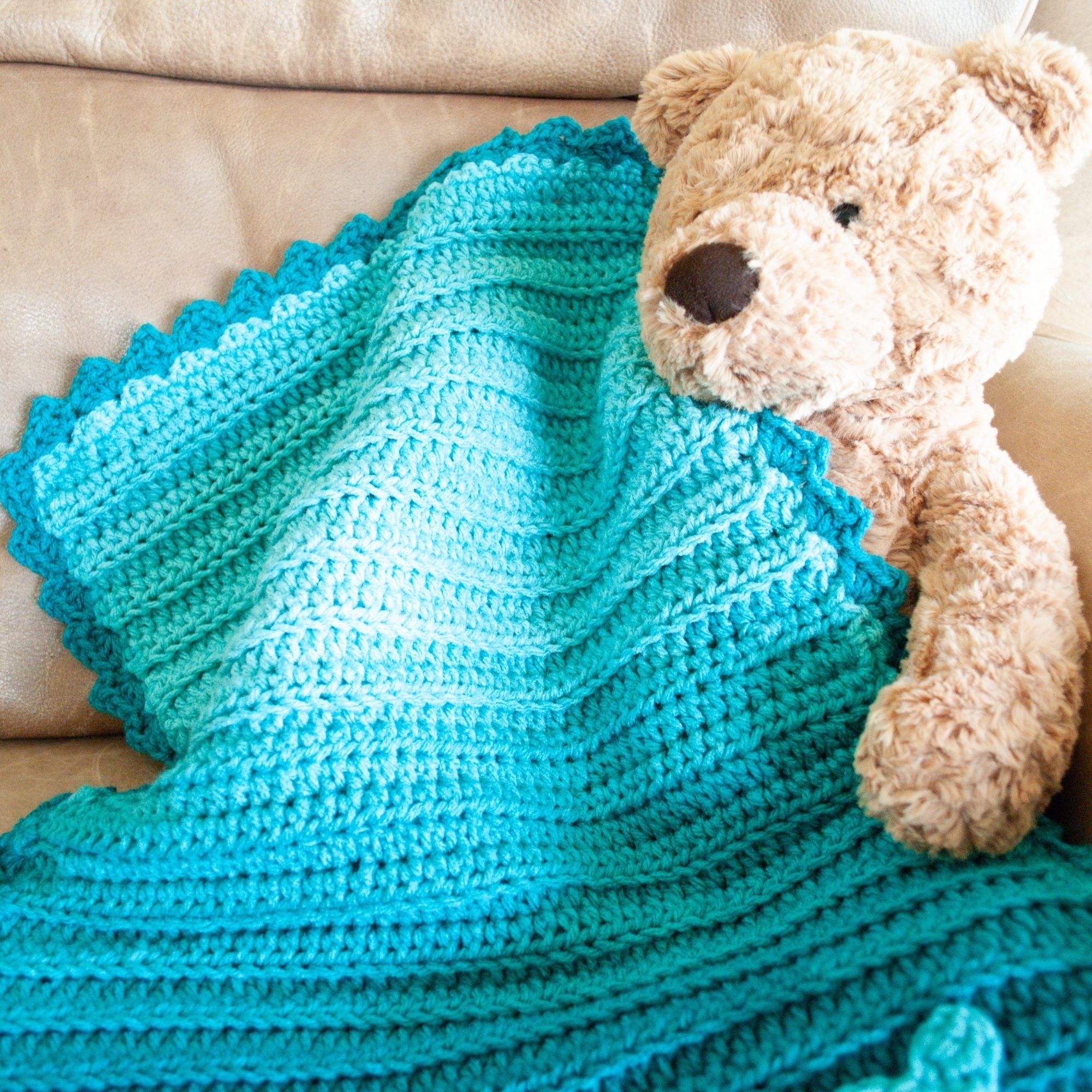 My Hobby Is Crochet: Fabian's Ombré Baby Blanket - Free Crochet
