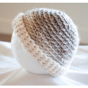 Modèle de crochet facile chapeau bébé garçon ou bébé fille, modèle de chapeau au crochet rapide pour cadeau de douche de bébé, modèle pdf crochet chapeau d'hiver chaud image 3