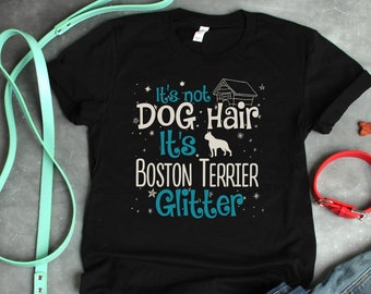 Boston Terrier Dog Glitter Shirt: Unisex Tee, Tank, Hoodie