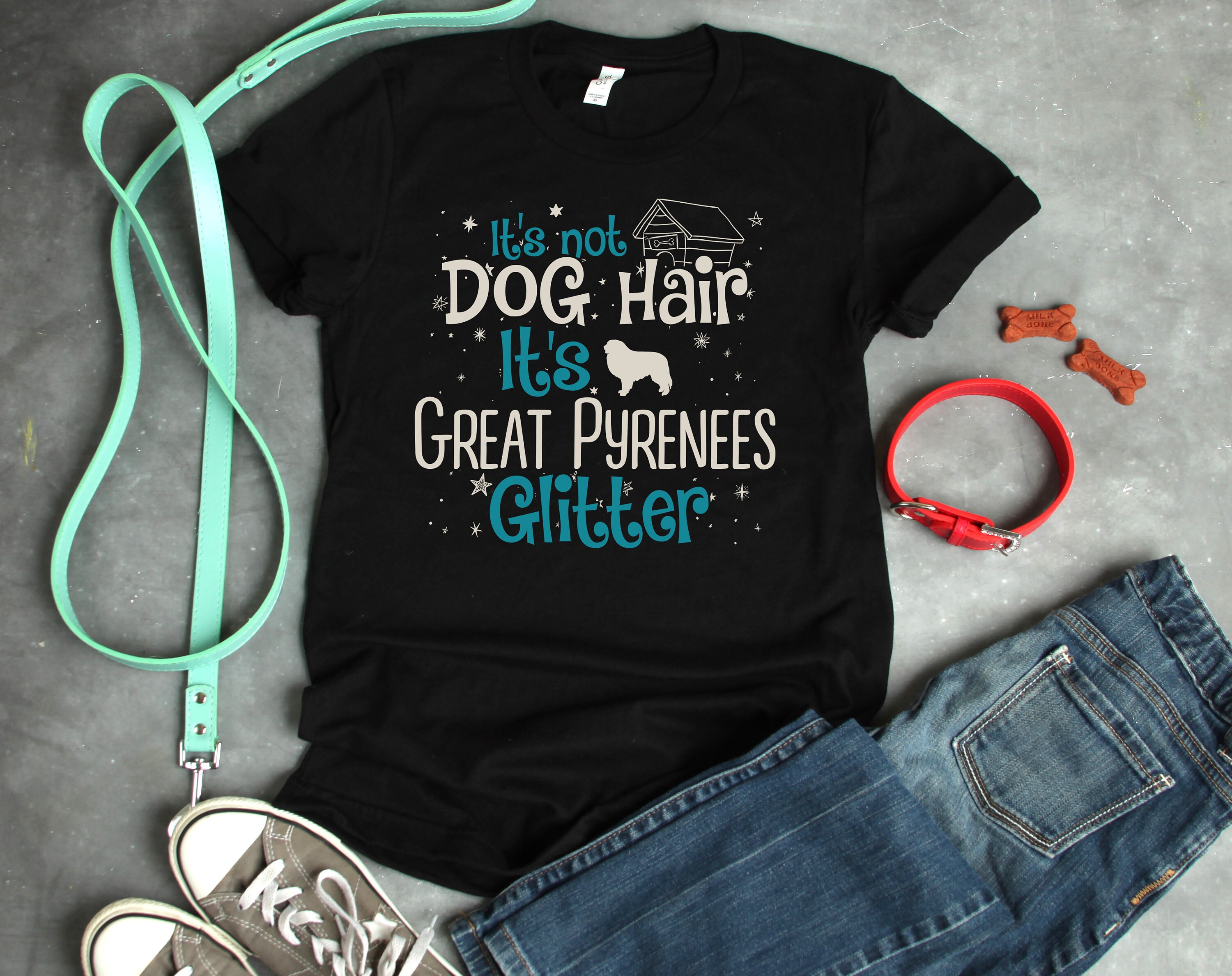 It's Not Dog Hair It's Great Pyrenees Glitter T-Shirt It's Not Dog Hair It's Great Pyrenees Glitter T-Shirt