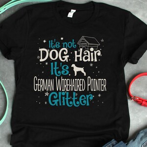 German Wirehaired Pointer Glitter Tee: Dog Lover Gift