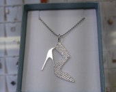Woman 39 s Sterling Silver shoe pendant.