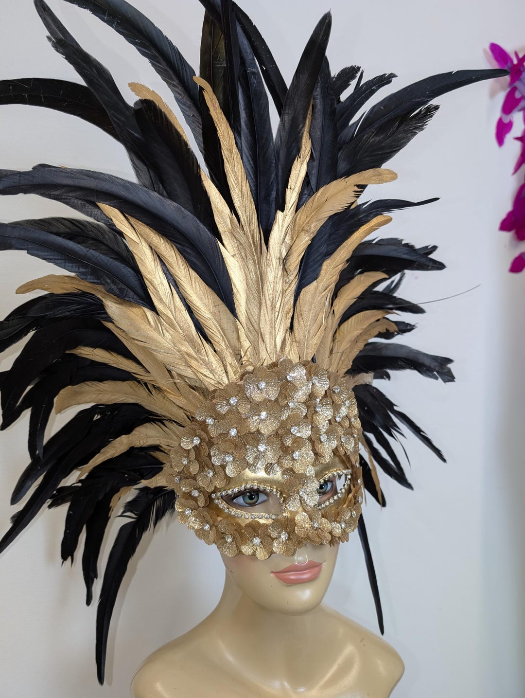 Luxe venetiaans masker op stok