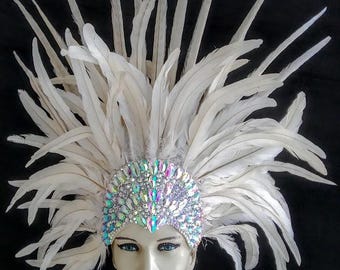 Carnival FEATHERS Carnival Crown Made in USA Ships from Miami Florida