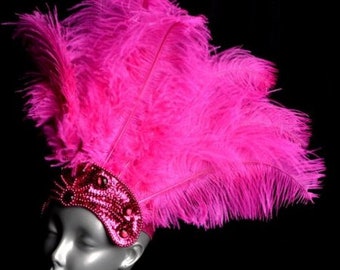 Carnival FEATHERS Carnival Crown Made in USA Sequin  beaded  Tiara  all colors