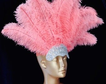 Carnival FEATHERS Carnival Crown Rhinestones Made in USA