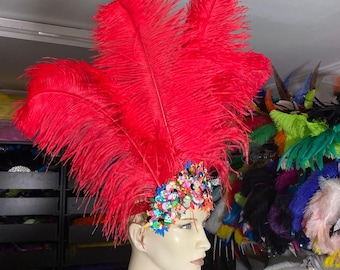 Carnival FEATHERS Open Face   Crown  to choose from Feather headpiece height is approx. NEW Carnival