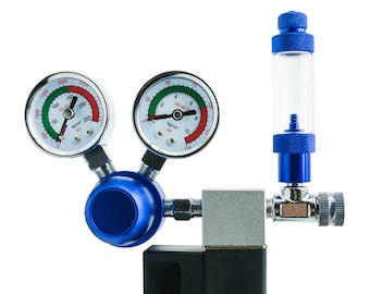 VENO Elite Aquarium CO2 Regulator Single Stage w/ Duo Gauges, One Bubble Counter