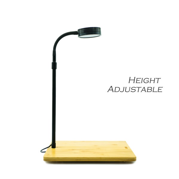 Height Adjustable Version - Full Spectrum Nano LED Light, fits Nano Tanks, Wabi kusa, Potted Plants