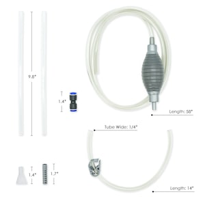 New Nano Aquarium Cleaner Kit/ Long Nozzle Water Changer for Nano Tank Water Changing image 6