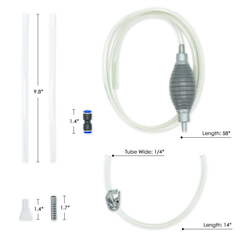New Nano Aquarium Cleaner Kit/ Long Nozzle Water Changer for Nano Tank Water Changing image 6