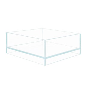 HIRO Aquatics Nano Shallow Rimless Tank, low-iron glass, for Wabikusa, Little Pond, Terra base & Nano Terrarium