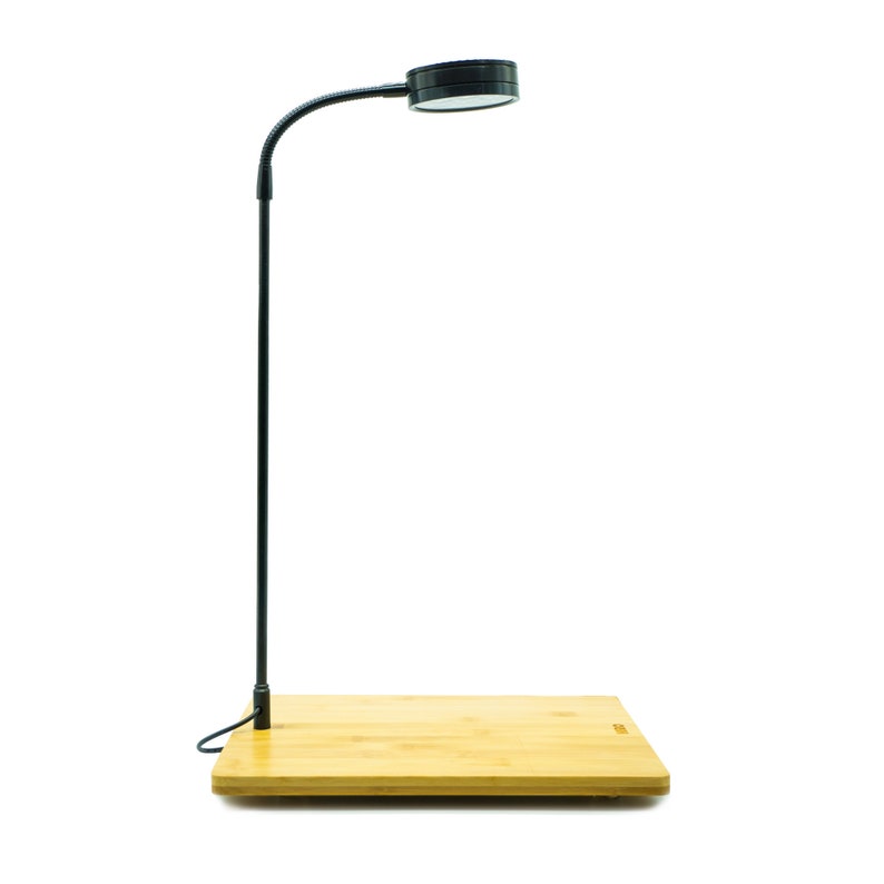 Aquarium Full Spectrum LED Light with Bamboo board, fits Nano Tank, Betta Fish Tank, Wabi Kusa, Potted Plant, Succulent, Miniature Landscape image 2