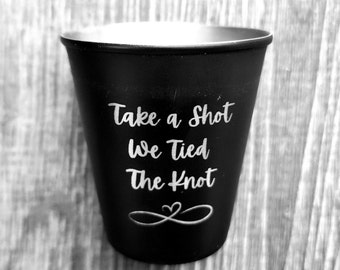 Engraved Stainless Steel Shot Glasses for Weddings, Housewarming Gifts, Party Favors, and More