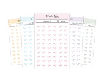 TINY Bows in 14 Colours | Tiny Functional Stickers For Planners, PP Weeks, Personal, Pocket, Journal