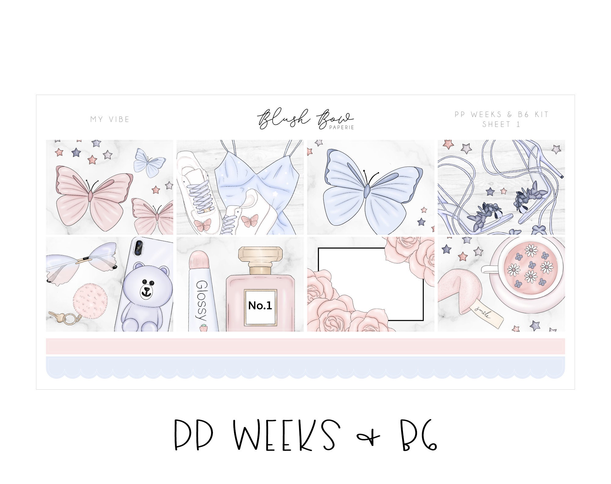 Personal Planners PP WEEKS /& B6 Pocket B6 My Vibe kit Stickers for Print Pression PP Weeks