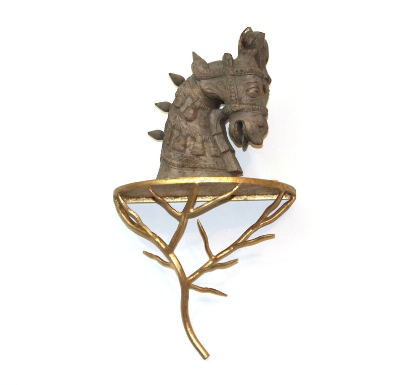 Iron Branch Wall Shelf With Gold leaf finish image 4