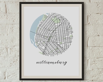 Williamsburg Map | 8"x10" Illustrated Brooklyn, NYC Neighborhood Print