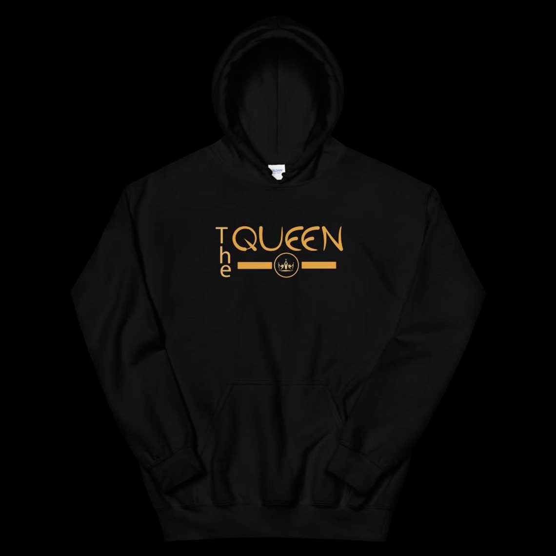 THE QUEEN HOODIE W/Metallic Gold PrintQueen Couples Hoodies Etsy