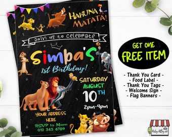 Lion King Invitation Etsy